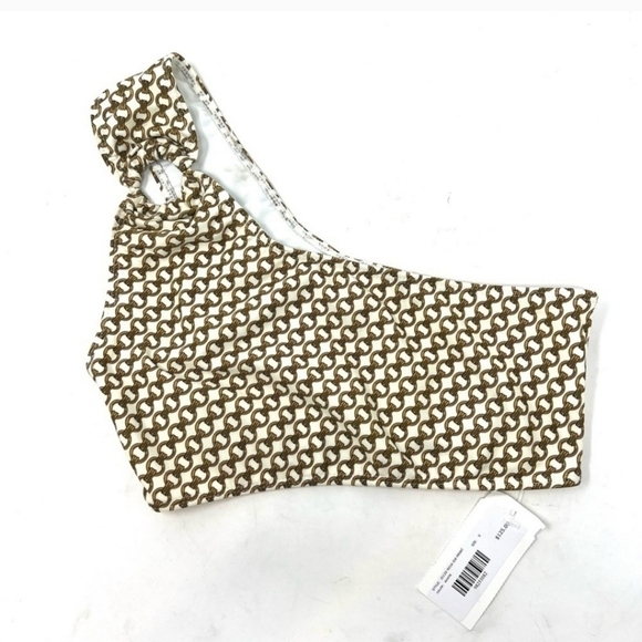 Jonathan Simkhai chain print ring shoulder bikini top small NWT - Picture 4 of 9
